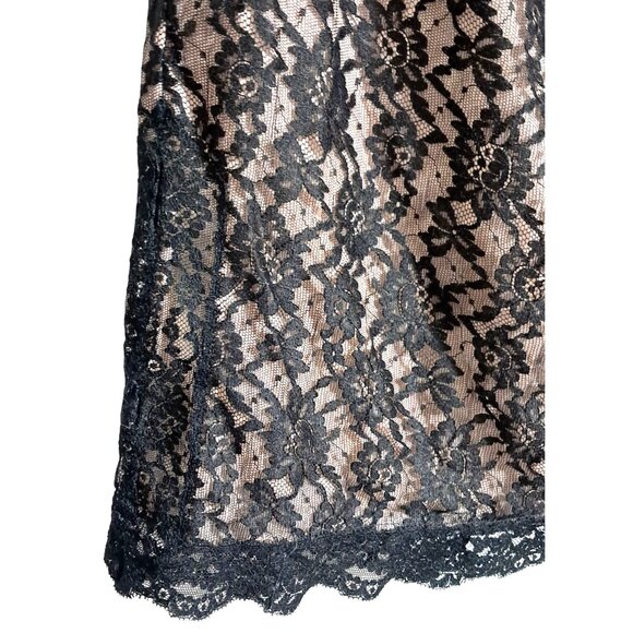 Vintage Vanity Fair Slip Skirt Womens Size M Black Lace Half Slip Lingerie Under - Picture 4 of 12